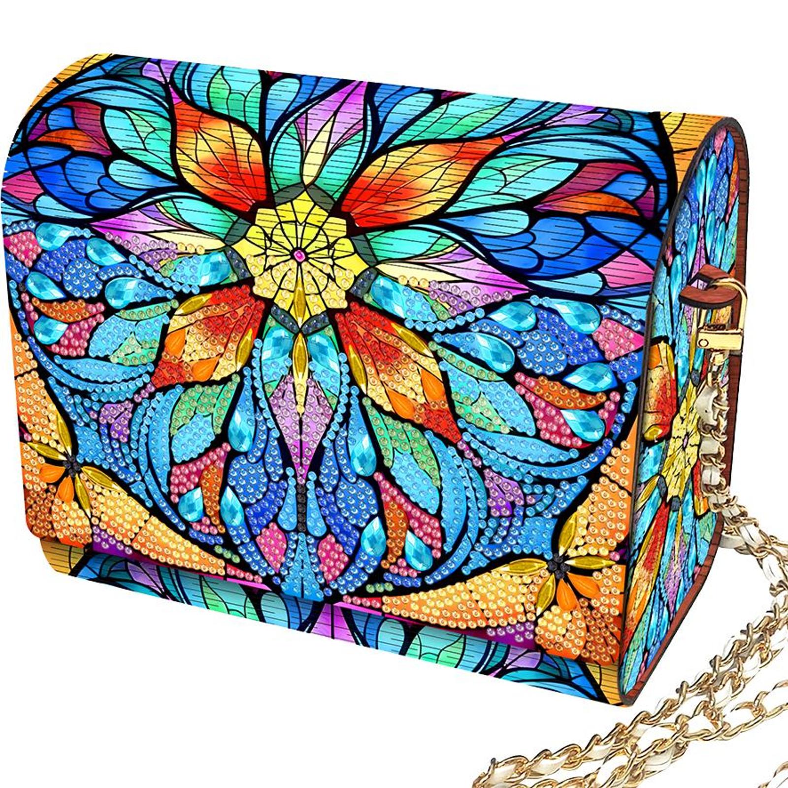 

DIY Diamond Painting 5D Diamond Painting Shoulder Bag Kit with Chain Bling Rhinestone Makeup Bag for Cash Carry Daily Use Travel