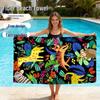 Quick-Drying Microfiber Beach Towel - Large, Double-Sided, Printed for Swimming, Sports, and Fitness Activities
