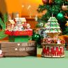 Creative Christmas Wooden Music Box Model Building Block Holiday Decoration Boys and Girls Birthday Gift