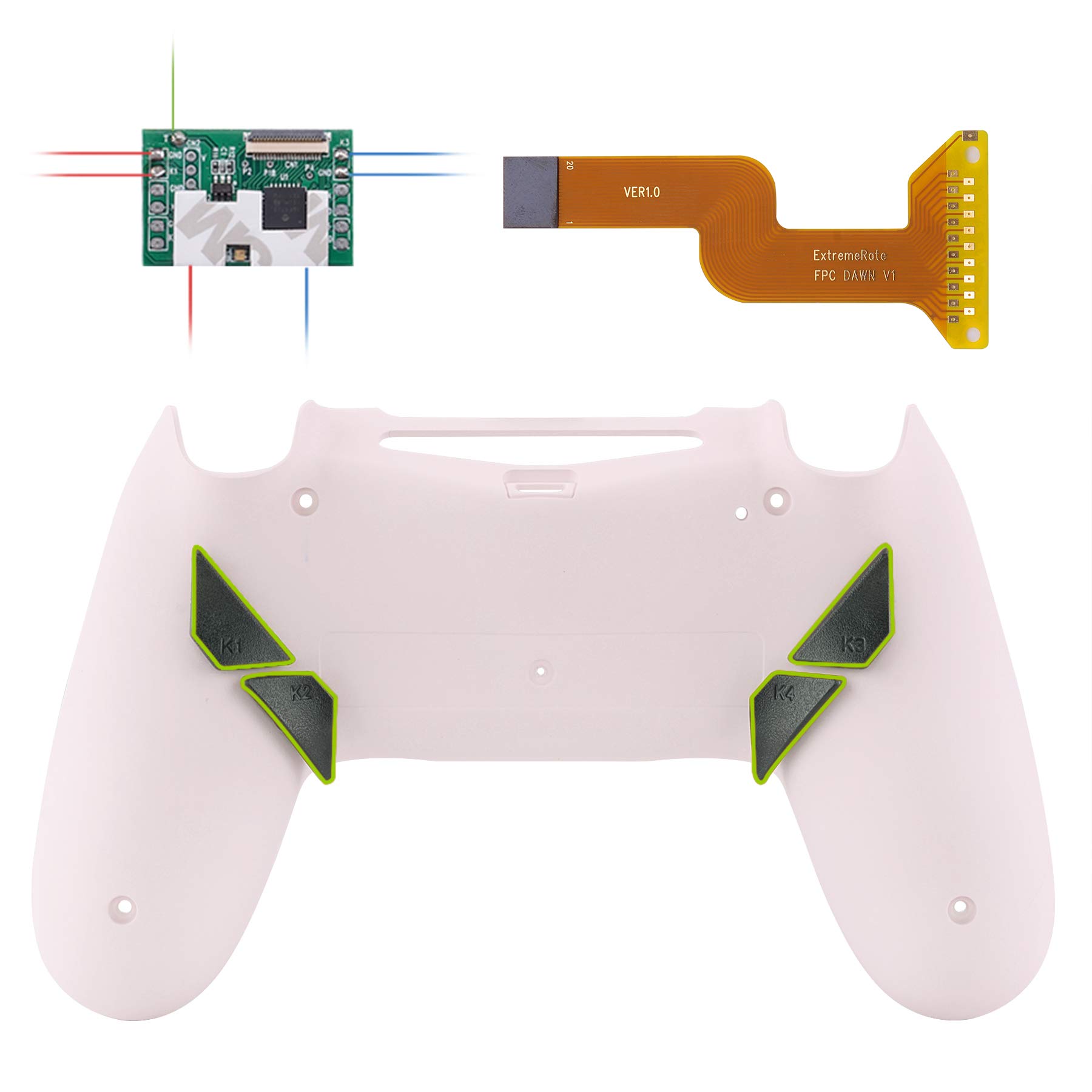 

Dawn programmable remap kit for eXtremeRate ps4 controller instead of the controller includes an upgrade board and a redesigned back case and 4 back
