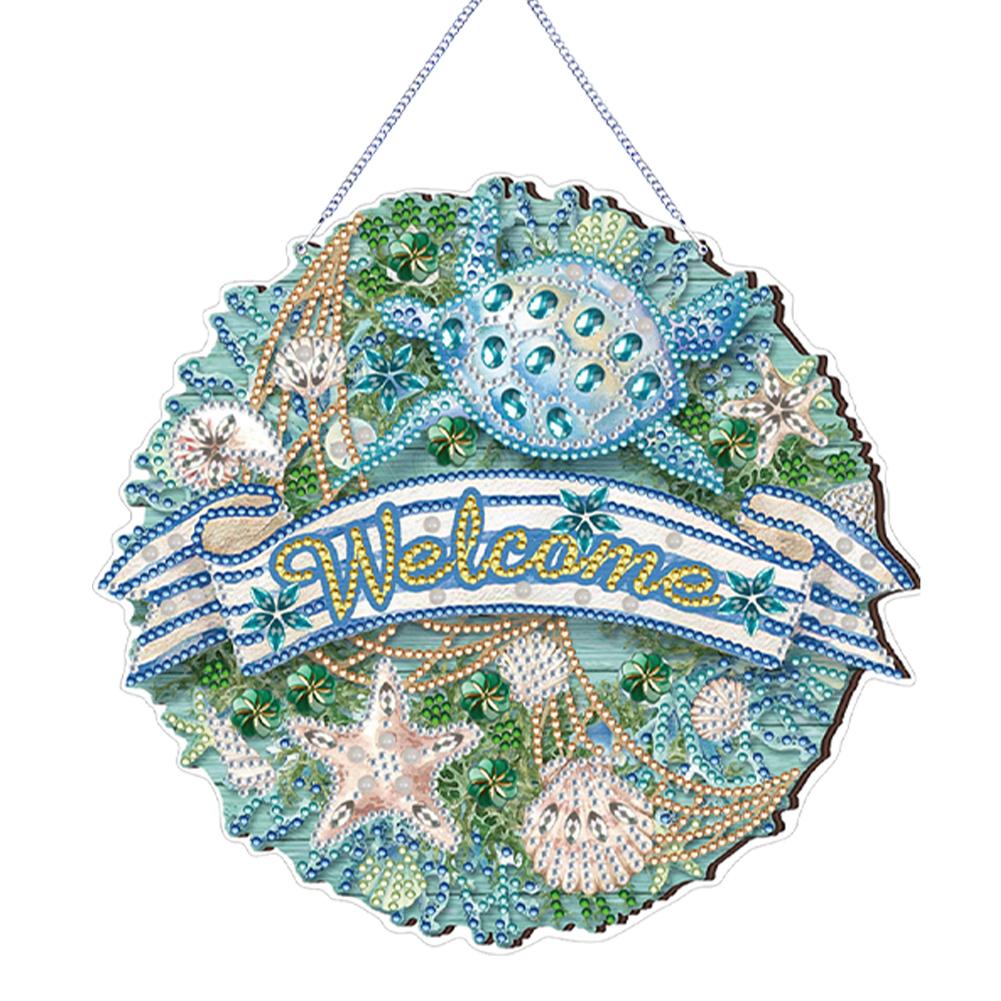 Acrylic Summer Vibe 5D DIY Diamond Painting Dots Pendant Rhinestone Diamond Art Window Pendants for Garden Window Decor