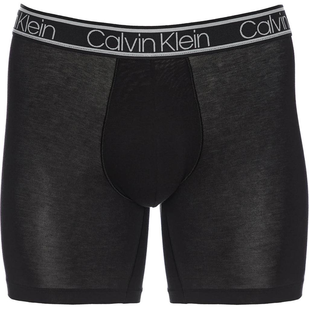 Calvin Klein Letter Elastic Straight Leg Boxer Briefs Mid Rise Men Underwear Black NP2262O001