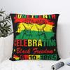 Juneteenth Square Pillow Case Polyester Cushions for Sofa Celebrating Black 1865 African American Customized Pillowcase