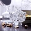Europäischer Kristallglas-Bonbonglas mit Deckel Vorratsglas Wohnzimmer Trockenfruchtglas Snackglas Schmuckaufbewahrungsglas