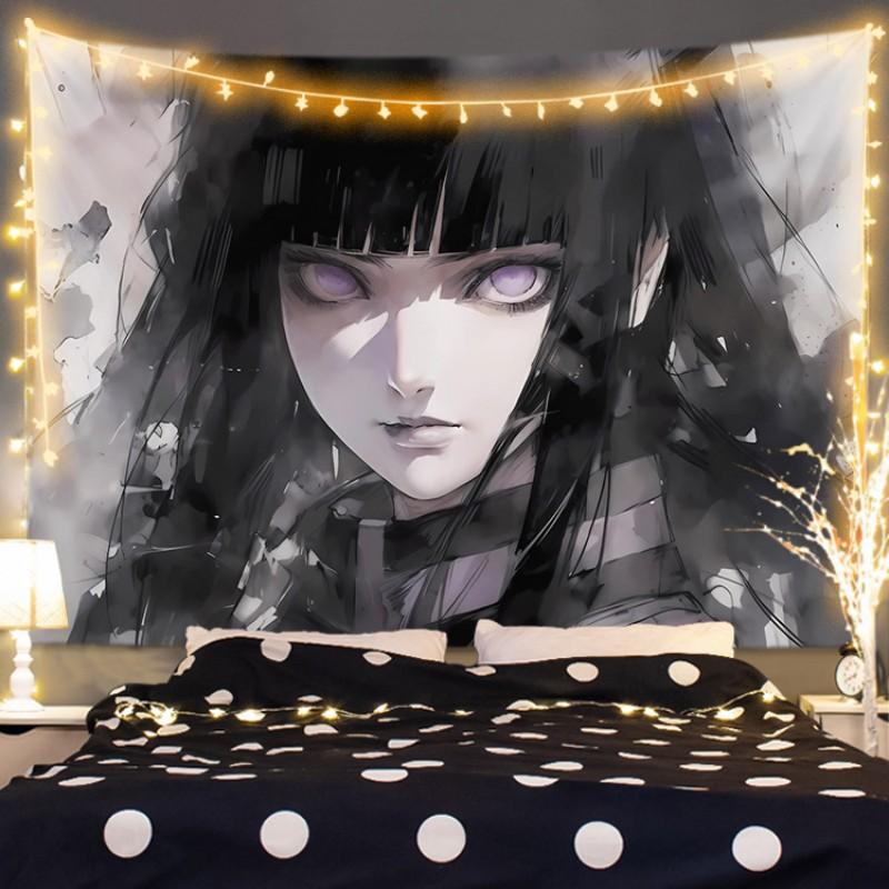Anime Wall Cloth Tapestry, Kawaii Japanese Wall Hanging, Aesthetic Dorm Bedroom Decor, Gift