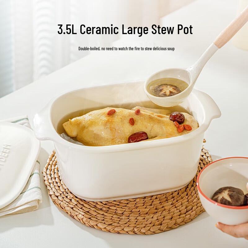 Buydeem Ceramic Large Stew Pot