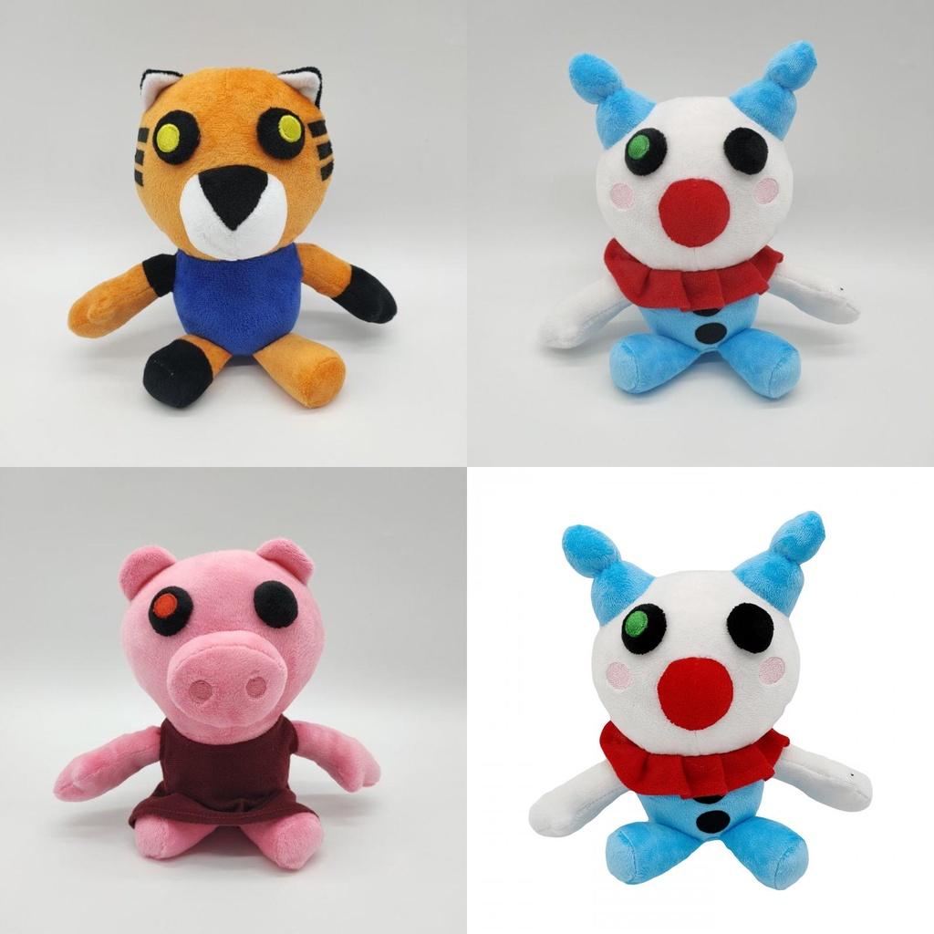Adorable Roblox Piggy Plush Toy Tiger Clown Soft Doll Great For Kids Fans Gift