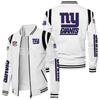 [European size velvet] Student leisure team leather jacket jacket PU leather jacket Rugby Giants baseball jersey