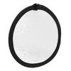 Disc Light Reflector 11.8in Round Silver White Collapsible Double Sided Photo Reflector for Photography