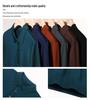 2025 Winter Machine Washable 100% Wool Men's Lapel Sweater - Warm, Solid Color, Versatile Casual Wear for Middle-Aged Dads
