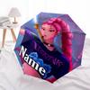 Parapluie Personnalisé Nom K-KPop Chasseurs de Démons Imprimé - Ouverture/Fermeture Automatique, Structure à Huit Côtes Durable, Parapluie Pliant Automatique