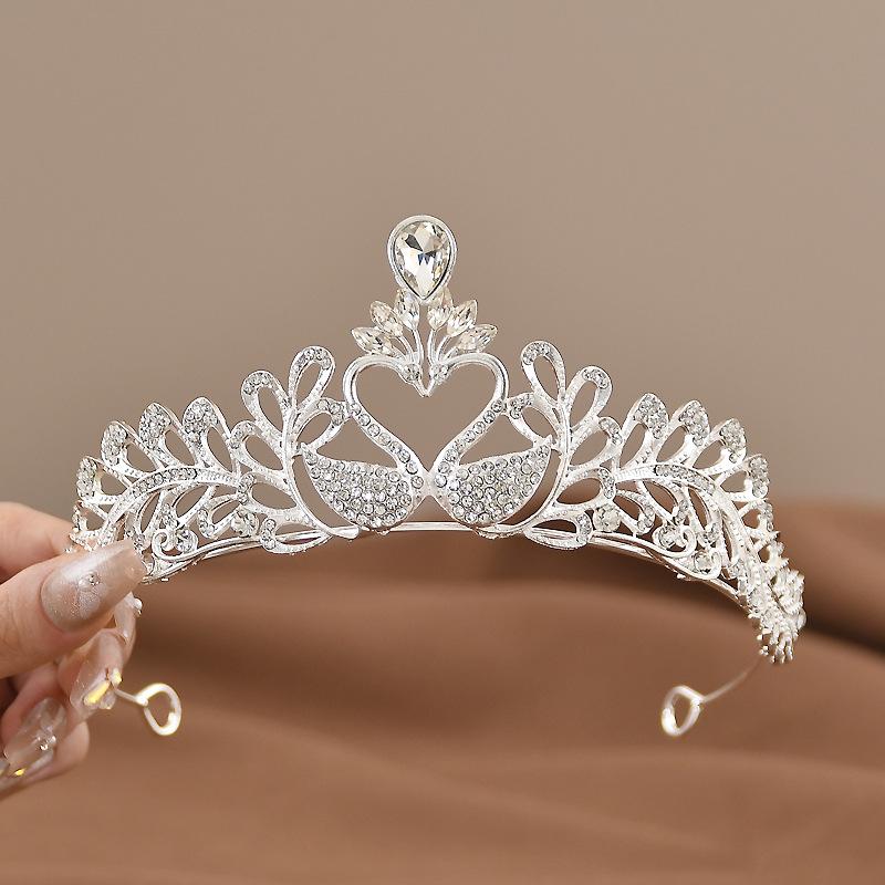 Elegant Rhinestone Crown Headband - Bridal and Birthday Hair Accessory