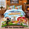La Granja De Zenón Custom Name 3Pcs Bedding Set 1 Bed Sheet 2 Pillowcases Bedroom Home Decor
