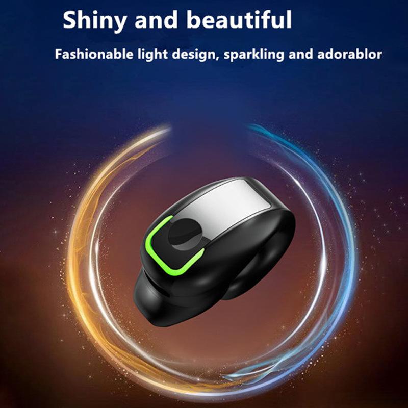Headset With Microphone Bluetooth 5.3 Ear Clip Headphone Tws Wireless Earphone Single In-Ear Hd Hifi Stereo Touch Control Sports