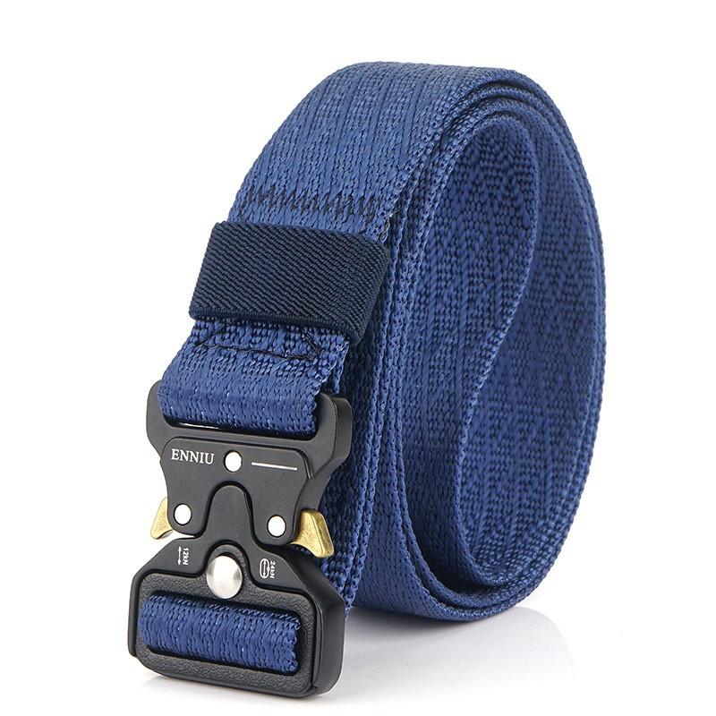 3.2cm Cobra Insert Buckle Men s Outdoor Belt Nylon Knitted Canvas 125cm королевский синий