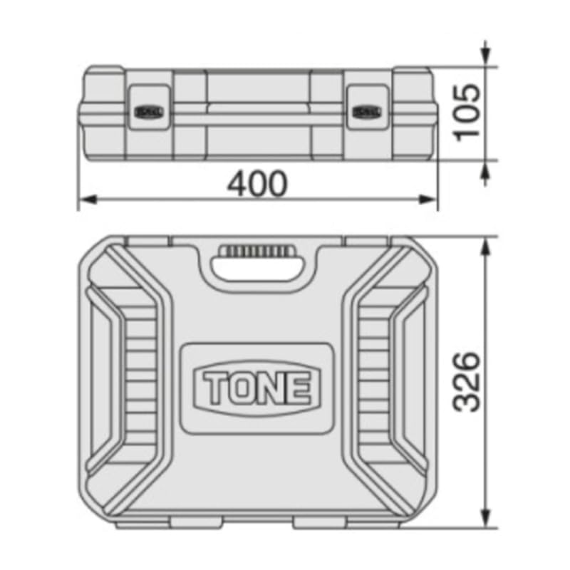 TONE Jeu d'outils combinés 57 pièces K700, 12,7 mm (1/2 ") Conduite, Rouge,