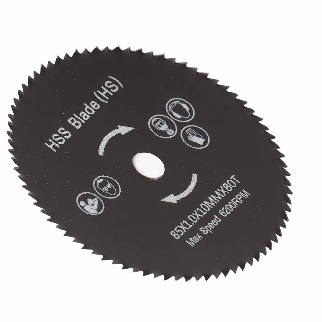 85mm 80T Teeth Stainless Steel Circular Saw Blade Wood Cutting Tool Bore Diameter 10mm