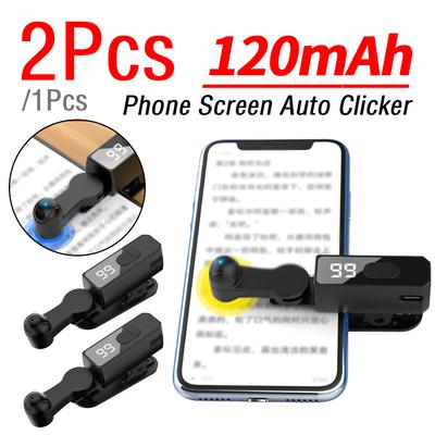1/2Pcs B03 Phone Auto Screen Clicker Clip-on Video Live Liker Finger Clicking Simulator Adjustable Game Screen Touch Device