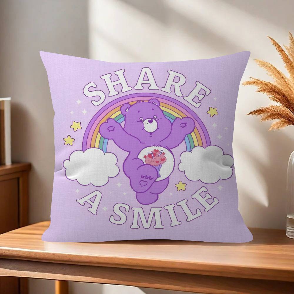 Cushion Cover Pillow Cover Decor Pillowcase Printed Cushion Case for Couch Cute CCare BBears