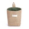 1pcs Home Decor Stripe Hanging Pocket Small Sack Sundries Organizer Cosmetic Organiser Cotton Linen Storage Bag Storage Baskets