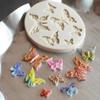 1pc-Multi Butterfly Fly Decorative Flower Pattern Silicone Mold Baking Cake Cookie Texture Printing Mat Drip Glue