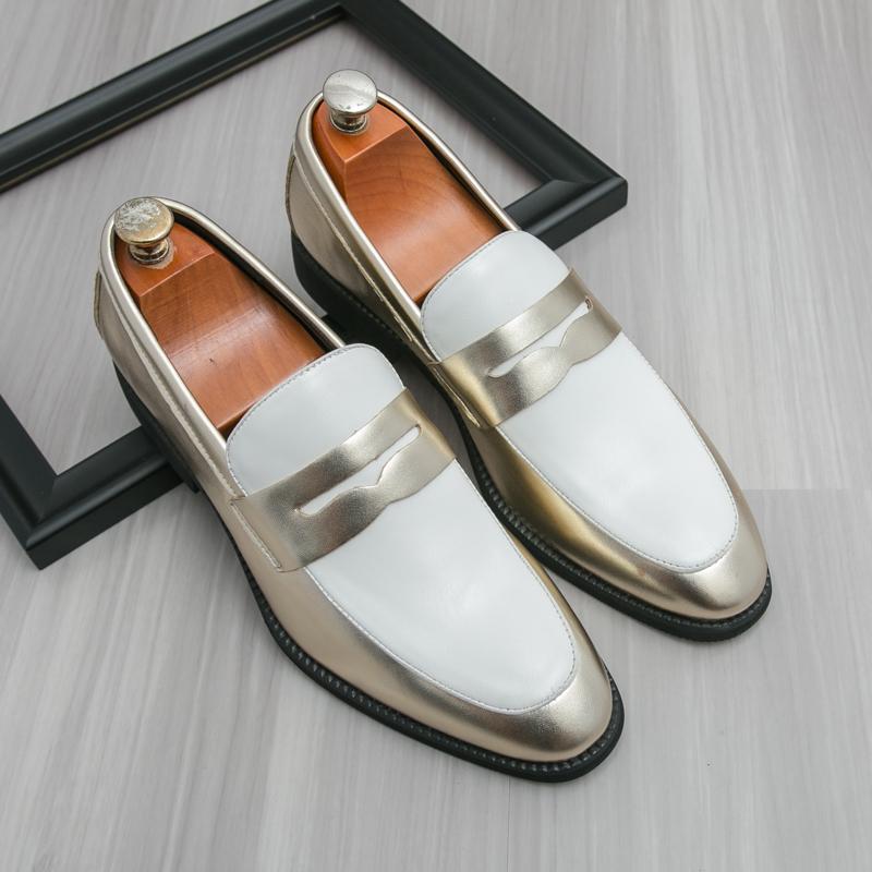 Men Fashionable Loafers European-style One-foot Lightweight Breathable Brand Leather Shoes Social Shoes Size 38-46 Men Shoes