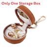 Elegant Leather Jewelry Box With Zipper For Rings And Earrings Storage Perfect For Travel And Gift Giving