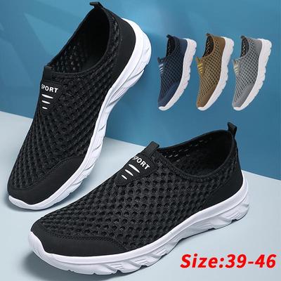 Men Running Shoes Men Sneakers Breathable Light Male Sport Shoes Comfortable Mesh Lace-up Flexible Soft Walking Jogging Shoes