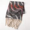 Rainbow Plaid Lines Imitation Cashmere Warm Shawl Scarf Autumn And Winter Fashion Versatile Fringed Commuter Scarf