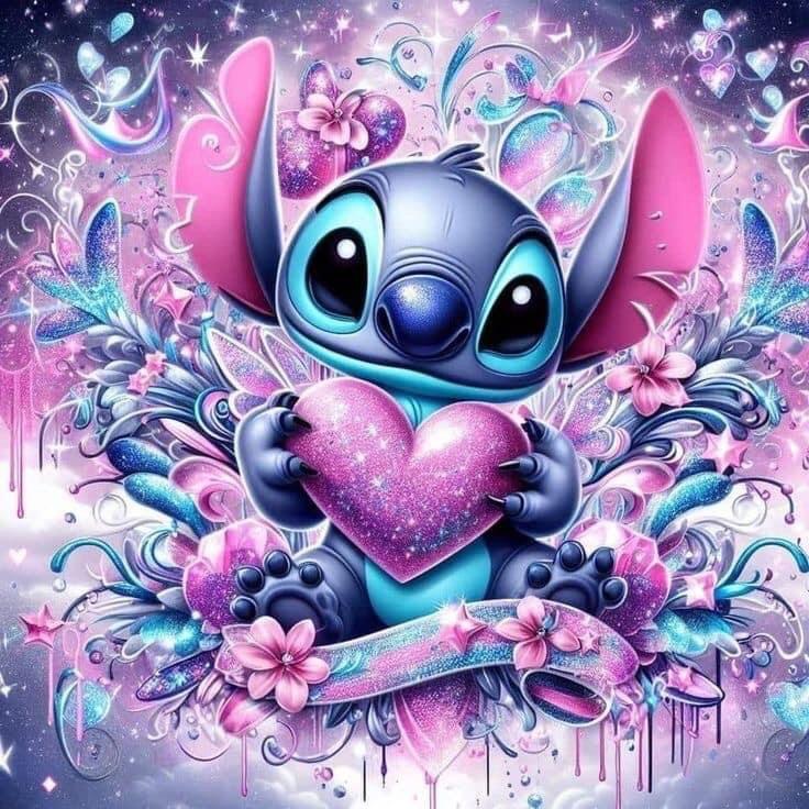 Cute Lilo&Stitch and Angel Disney Cartoon 5d Full Diamond Painting Fantasy Sweet Drean Stitch Anime Mosaic Cross Stitch Decor