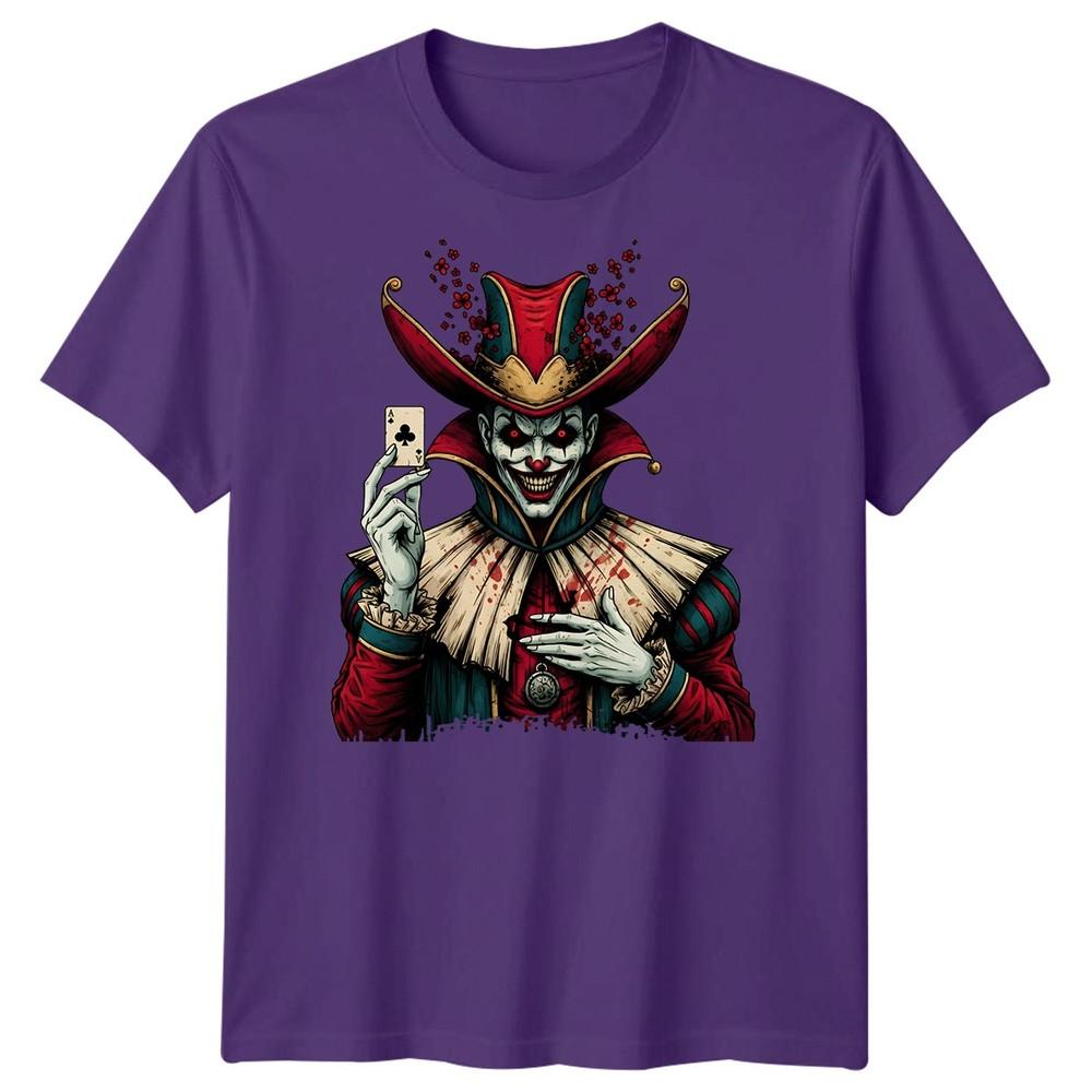 Jester Dark Clown Horror Unisexs Tshirt Ace Clubs Card