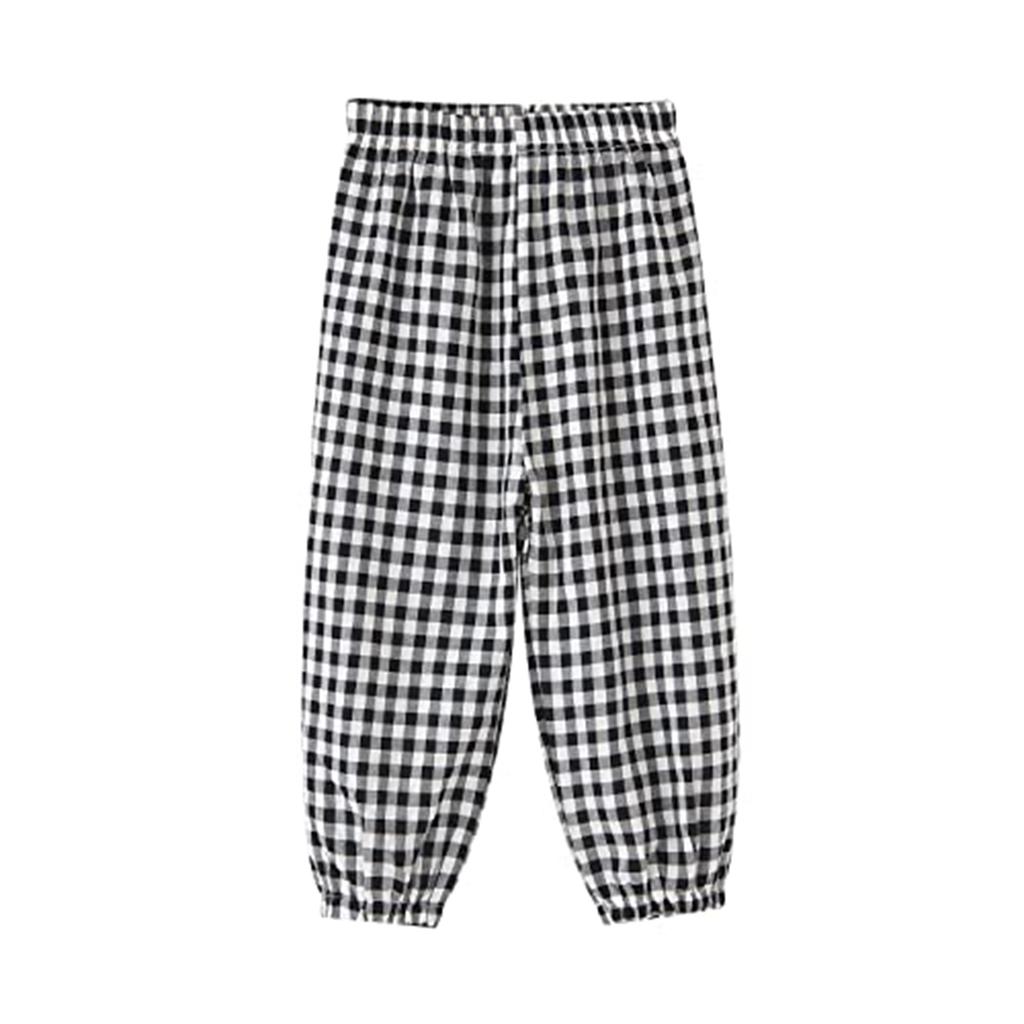 Children's Fashionable Knickers, Checkered, Loose And Casual Pants