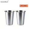 KEMORELA 2/4PCS Stainless Steel Cups 300/400ML Stainless Steel Tumblers Pint Camping Cups Drinking Glasses Stackable Metal Cup
