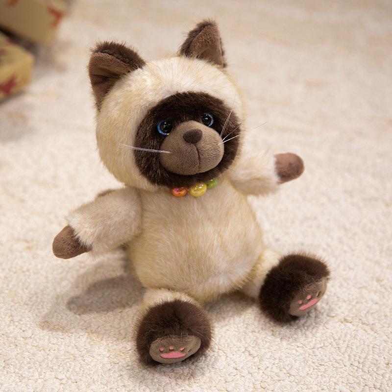 

Adorable Siamese cat doll plush toy kitten cat doll children s company soothing doll 30cm（0.25kg）