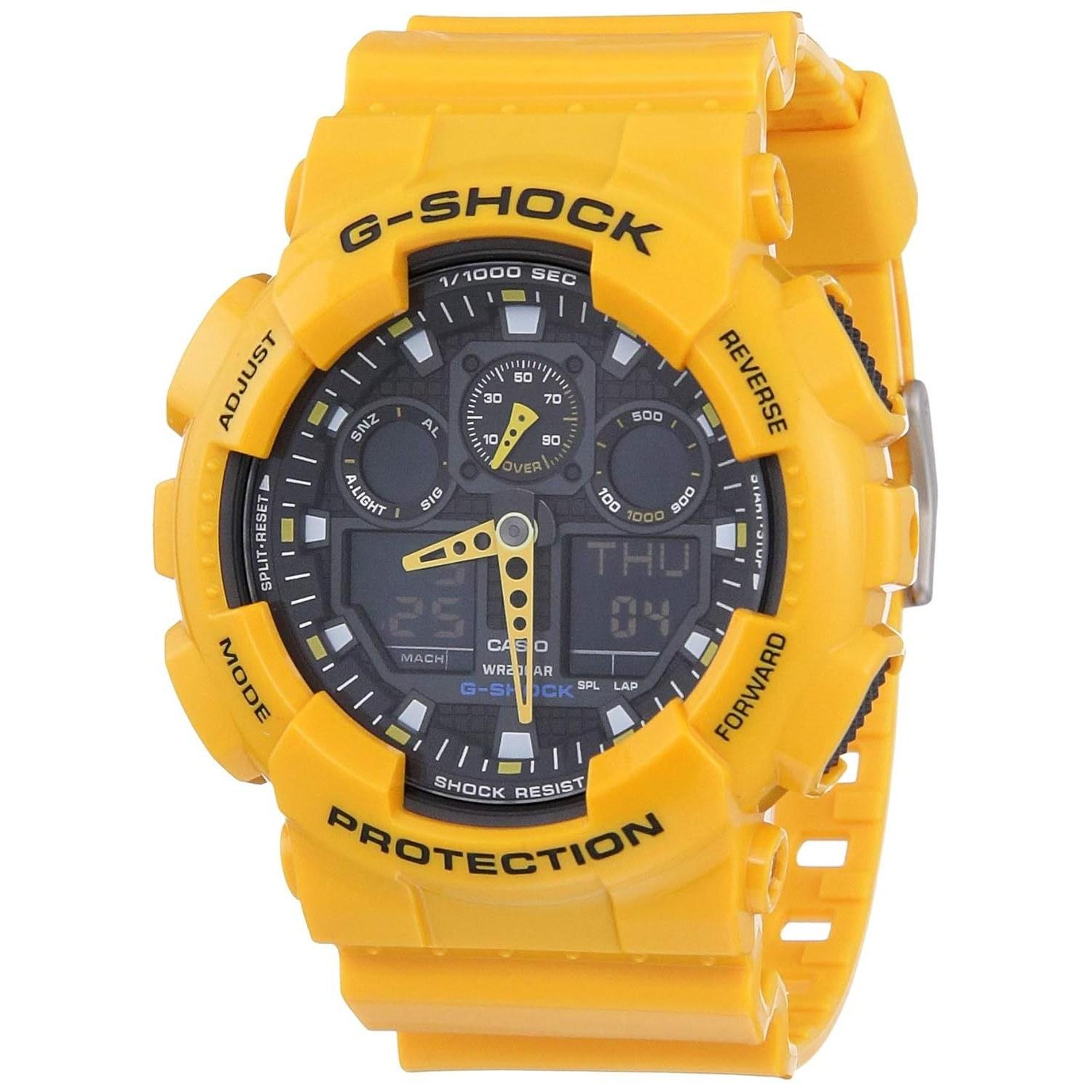 G-SHOCK GA-100A-9A зарубежная модель аналогово-цифровой комбинированный секундомер на 1/1000 секунды серый импорт параллельный товар