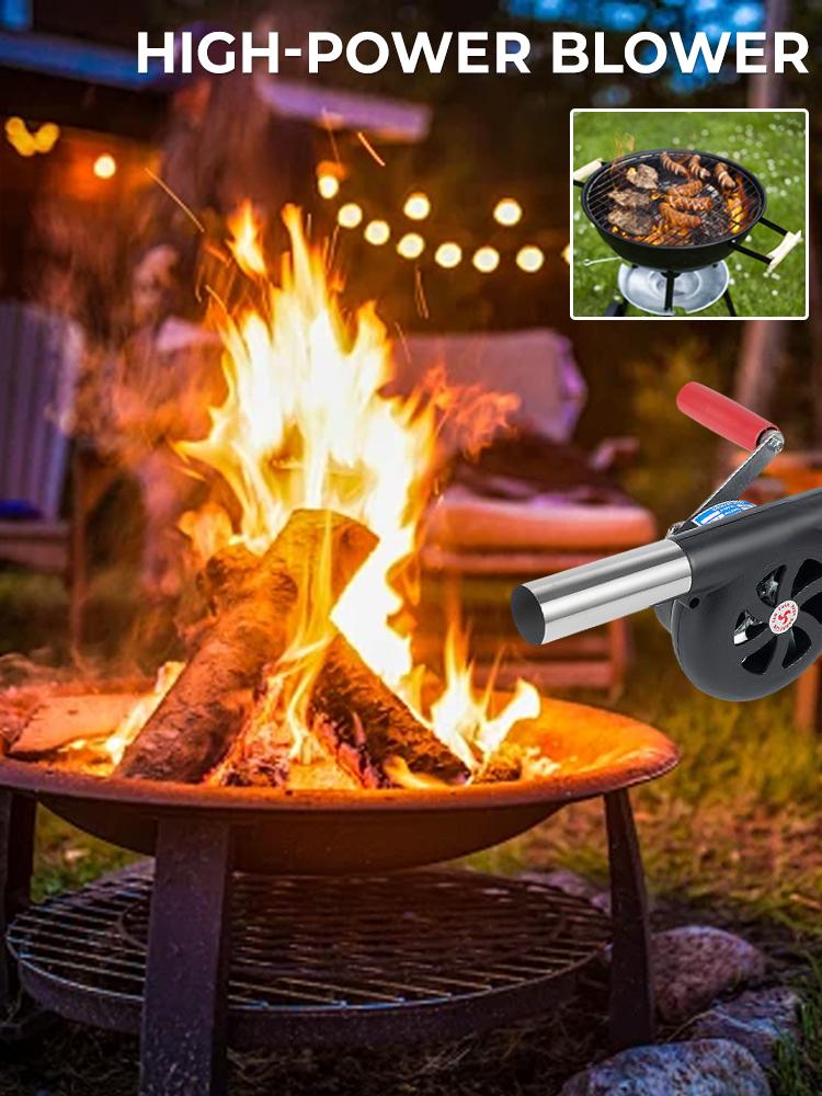 Outdoor Portable Hand Blower Household BBQ Charcoal Combustion Blower Quick Charcoal Burning Small Hair Dryer BBQ Tool Camping