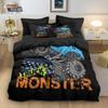 M-Monster Truck 3D Printed Bedding Set, The Boy's Duvet Cover and Pillowcase 75*50cm Twin Full Queen King Size for Bedroom Decor