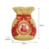 Chinese Year Feng Shui Blessing Bag Vase Decor Resin Decorative Table Decoration for