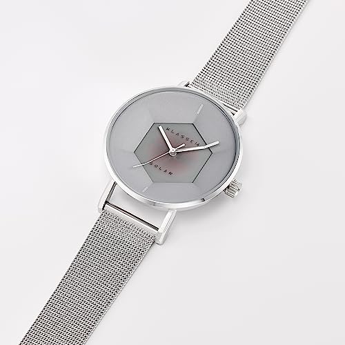 KLASSE14 Volare Solar Silver Mesh 39mm Men's Watch (WVS23SR001M)