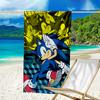 Ultra-Soft Beach Towel with Sonic Theme,Ideal for Pool - Camping, Diving - Perfect Travel Essential, Vibrant Beach Towel.