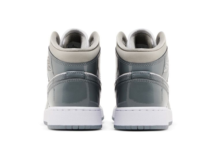 Jordan 1 Mid White Medium Cool Grey (GS)