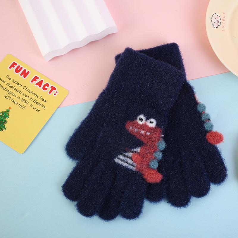 

Kids Fleece-Lined Dinosaur Gloves, Ages 4-8, Thick & Warm with Imitation Rabbit Fur 4-8 Years Suggestion