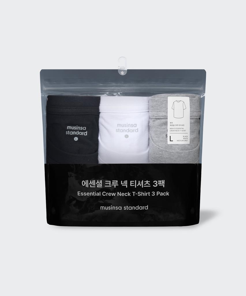 Musinsa Standard Essential Crew Neck T-Shirt 3-Pack (Type A)