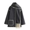 Kaslead Fashion Style Scarf Woolen Knitting Outwear