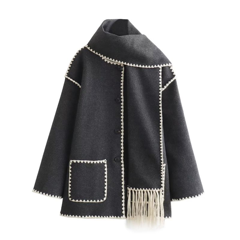 Kaslead Fashion Style Scarf Woolen Knitting Outwear
