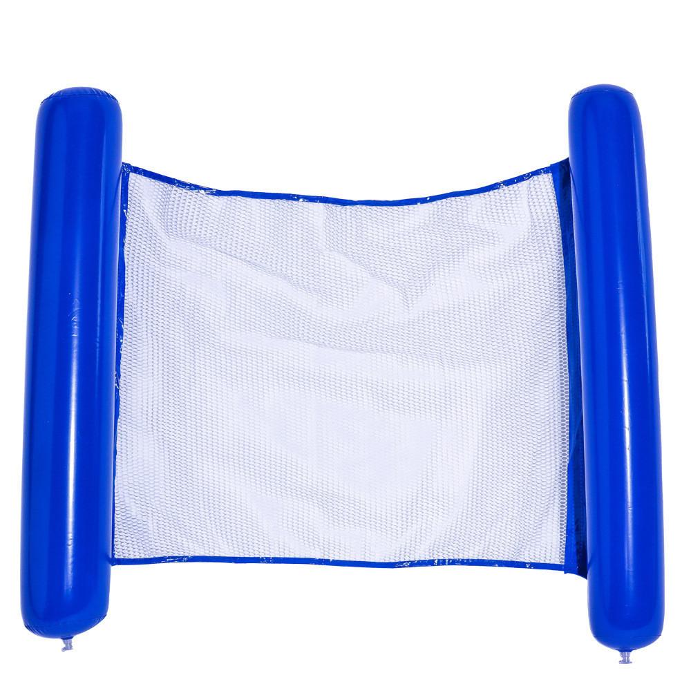 Eco-friendly Pvc Material Inflatable Hammock With Net Foldable Double Backrest Floating Raft
