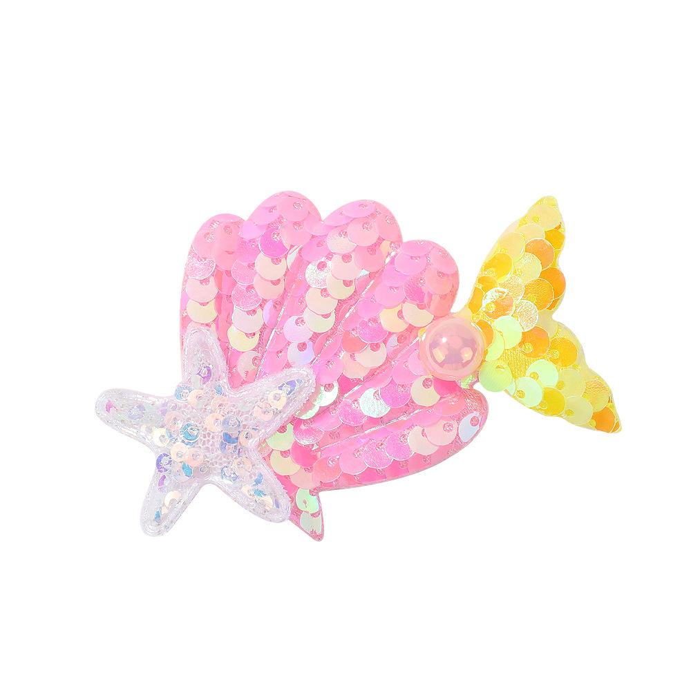8pcs Shells Pearl Starfish Hair Clips Mermaid Princess  Alligator Hair Clips Ofr Girls Birthday Party Christmas Gift