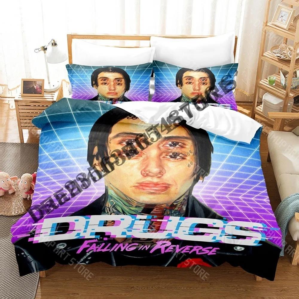 3D Print Falling in Reverse Bedding Set Single Twin Full Queen King Size Bed Set Adult Kid Bedroom Duvetcover Sets Anime Bed