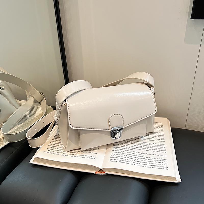 Vintage Oil Wax Leather Simple Small Square Bag Fashion Commuter All-matched Crossbody Bag Ladies  New Shoulder Bag