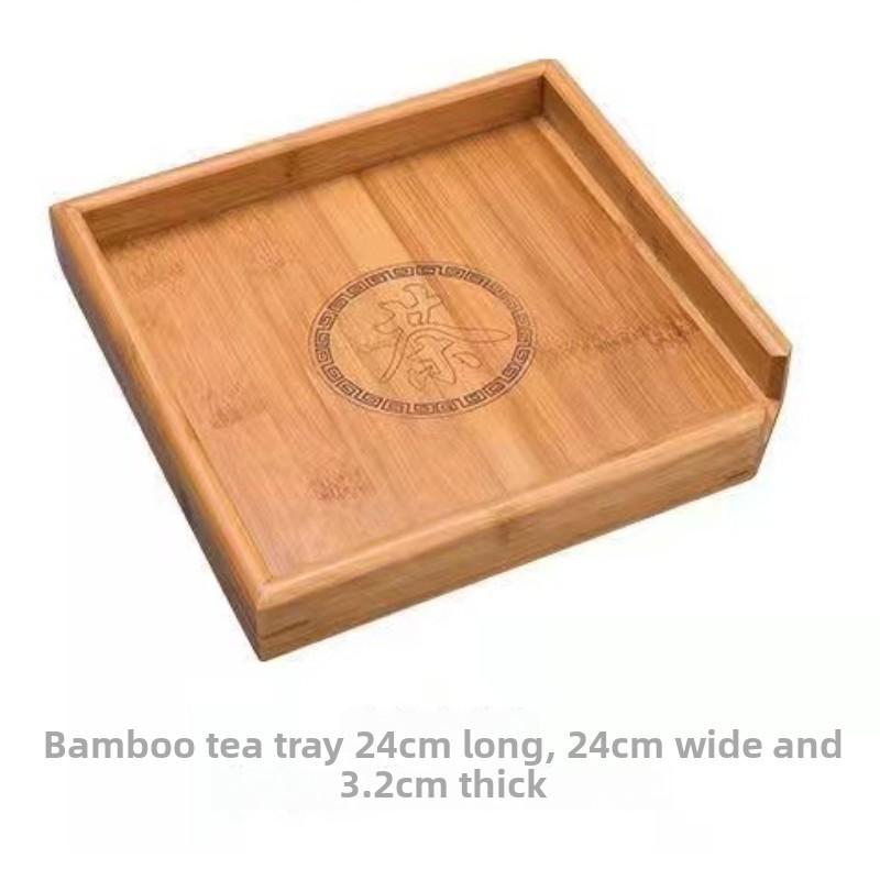 1Pc Square Tea Set Tray Blackwood Chinese Style Bamboo Tea BoxCanister Tea Service Gadgets Tea Storage Tray for Storage Puer Tea